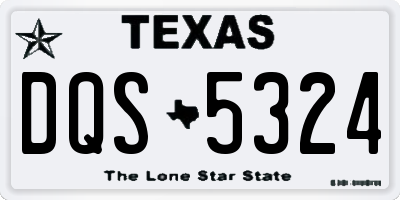 TX license plate DQS5324