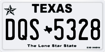 TX license plate DQS5328