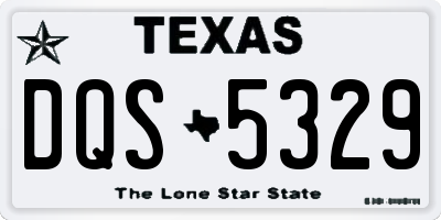 TX license plate DQS5329