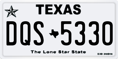 TX license plate DQS5330