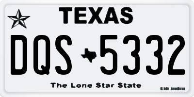 TX license plate DQS5332
