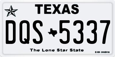 TX license plate DQS5337