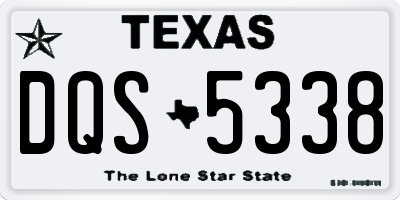 TX license plate DQS5338