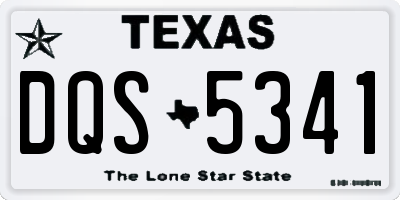 TX license plate DQS5341