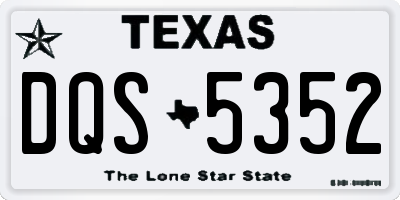 TX license plate DQS5352