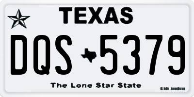 TX license plate DQS5379