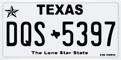 TX license plate DQS5397