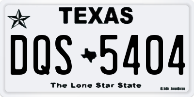 TX license plate DQS5404