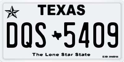 TX license plate DQS5409