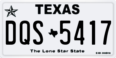 TX license plate DQS5417
