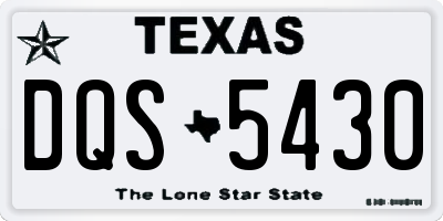 TX license plate DQS5430