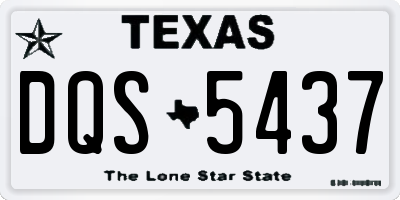 TX license plate DQS5437