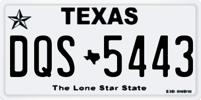 TX license plate DQS5443