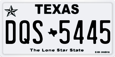 TX license plate DQS5445