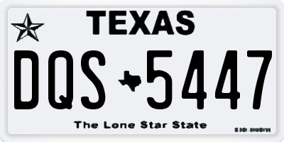 TX license plate DQS5447