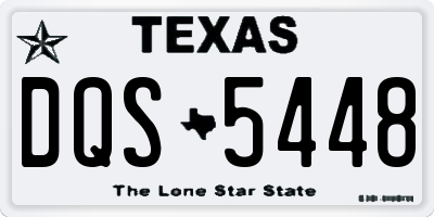 TX license plate DQS5448