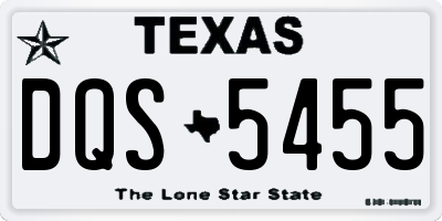 TX license plate DQS5455