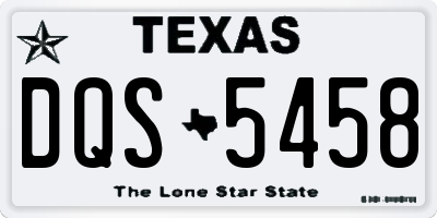 TX license plate DQS5458