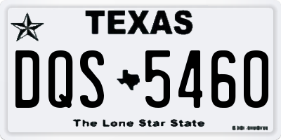 TX license plate DQS5460