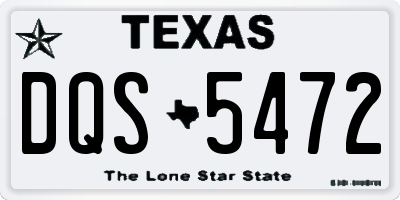 TX license plate DQS5472