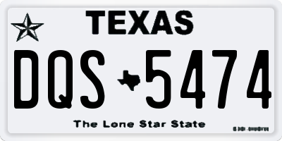 TX license plate DQS5474