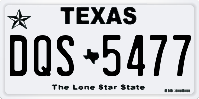 TX license plate DQS5477