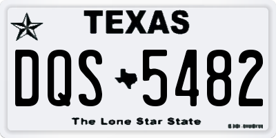 TX license plate DQS5482