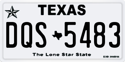 TX license plate DQS5483