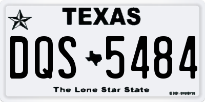 TX license plate DQS5484