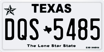 TX license plate DQS5485