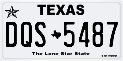 TX license plate DQS5487