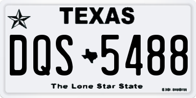 TX license plate DQS5488