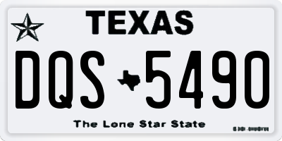 TX license plate DQS5490