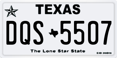 TX license plate DQS5507