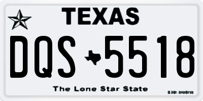TX license plate DQS5518
