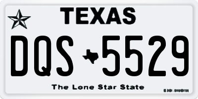 TX license plate DQS5529