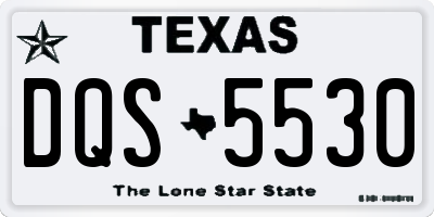 TX license plate DQS5530