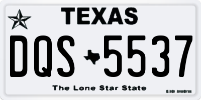 TX license plate DQS5537