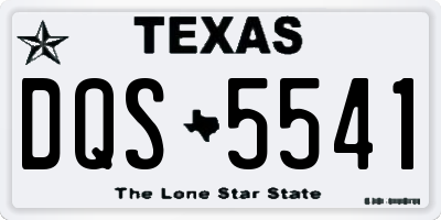 TX license plate DQS5541