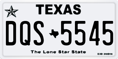 TX license plate DQS5545
