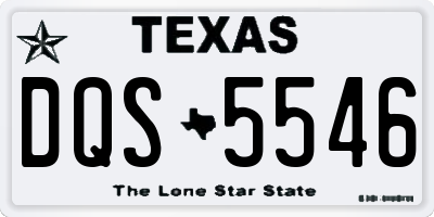 TX license plate DQS5546