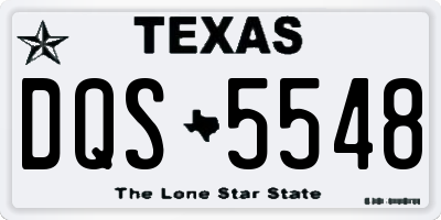 TX license plate DQS5548