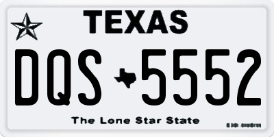 TX license plate DQS5552
