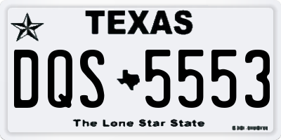 TX license plate DQS5553