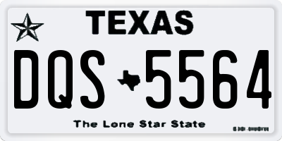 TX license plate DQS5564