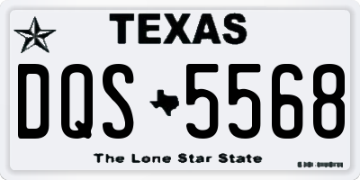 TX license plate DQS5568