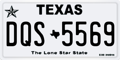 TX license plate DQS5569