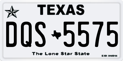TX license plate DQS5575
