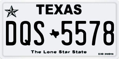 TX license plate DQS5578