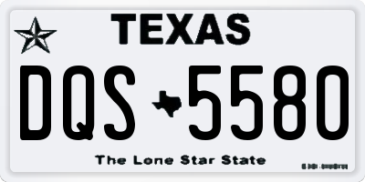 TX license plate DQS5580